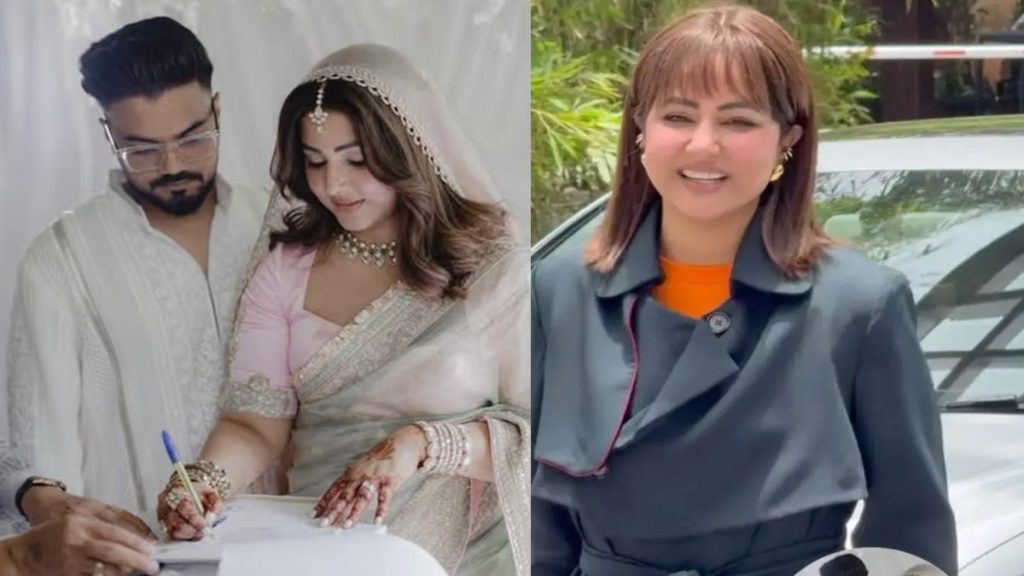 Hina Khan's face clearly reflected the joy of marriage